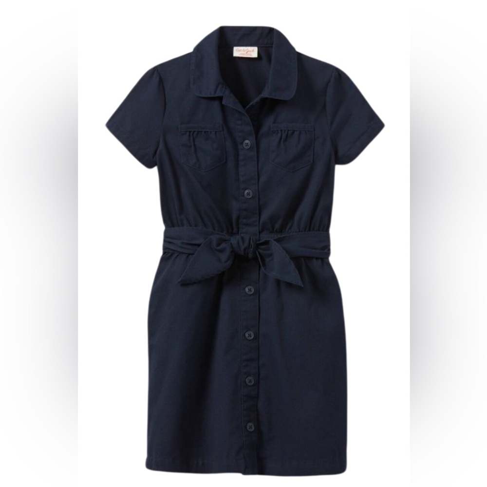 Cat & Jack Girls Short-Sleeve Safari Dress